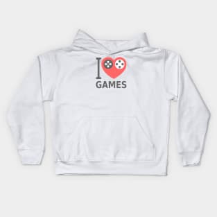 I love games Kids Hoodie